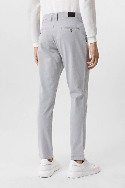 SÜVARİ Slim Fit Side Pocket Dobby Cotton Canvas Trousers