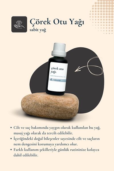 sabunal Black Cumin Oil 30 ml - Cold Pressed Natural Care Oil