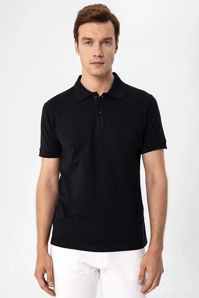 SÜVARİ Regular Fit Polo Neck Plain T-Shirt