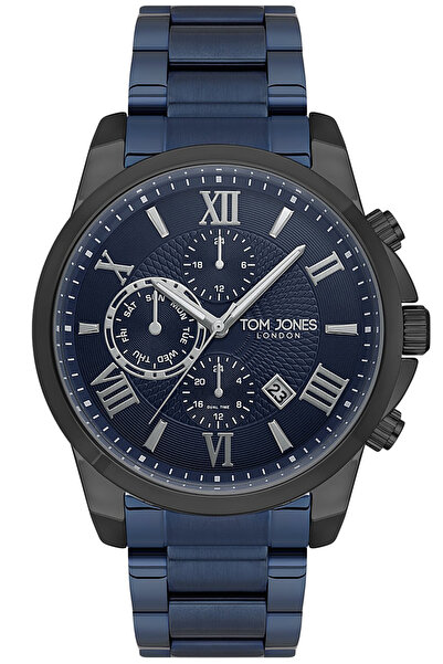 Tom Jones London Erkek Saati Roma Rakamlar Lüks & Dinamik Tasarım TJ-550BK-2A1