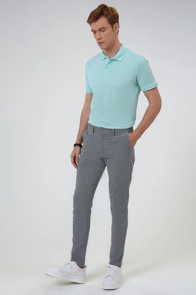 SÜVARİ Slim Fit Side Pocket Dobby Cotton Canvas Trousers