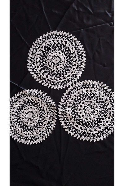 Papatyam Hand Knitted - Crochet 24cm & 21cm, Lace / Vintage / Dowry