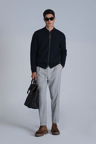 Lufian Men's Navy Blue Cardigan - Brand