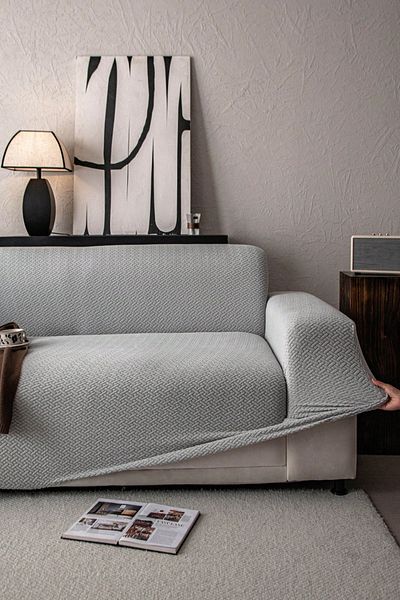 G Amour Brick Pattern Sofa Cover Elastic Non-Slip 3-Seater Sofa Bed Couch Cover 1 Piece