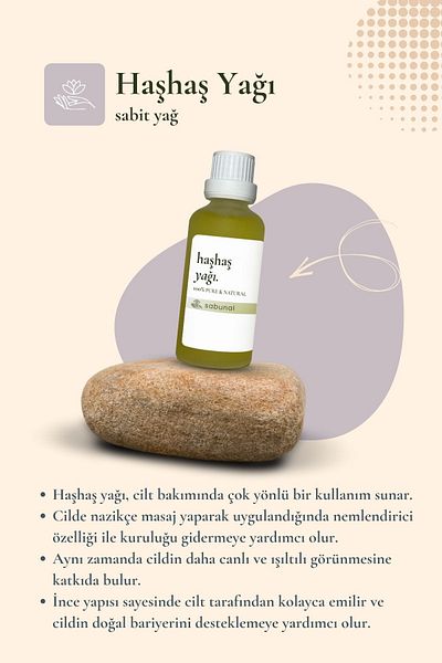 sabunal Poppy Oil 50 ml - Moisturizing Skin Care