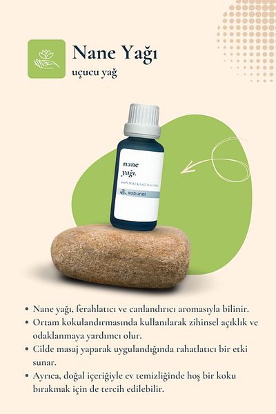 sabunal Peppermint Oil 30 ml - Skin Care and Refreshing Aromatherapy Oil