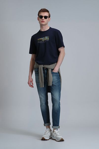 Lufian Ανδρικό Slim Fit Blue Joy Smart Jean παντελόνι
