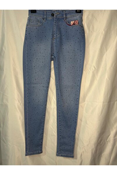 YHM taşlı dar kesim kot pantolon