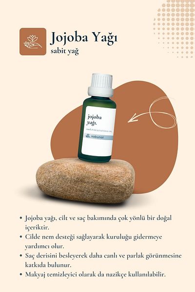 sabunal Jojoba Oil 30 ml - Skin and Hair Compatible Moisturizing Care Oil