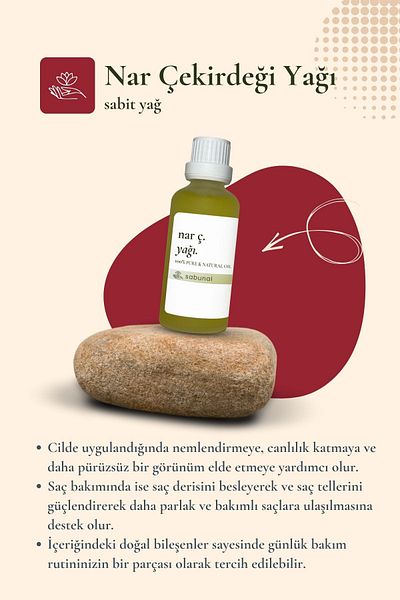 sabunal Pomegranate Seed Oil 50 ml - Skin Care and Purifying Natural Oil