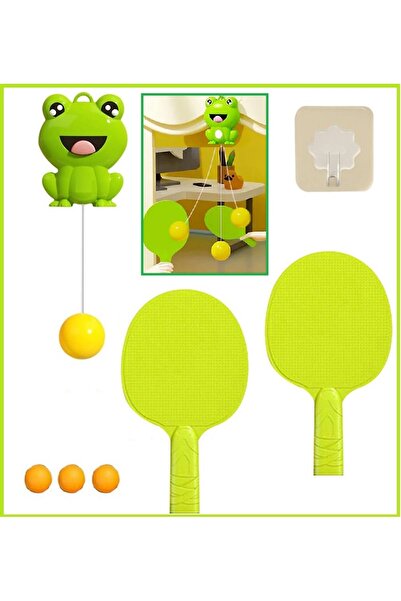 OYUNCAKSAHİLİ Asılı Masa Tenisi Kapı Tenisi Raket Tenis Topu Kurbağa Seti Iç Mekan Çocuk Pinpon 2 Kişilik