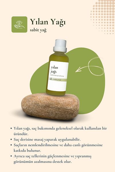 sabunal Snake Oil 50 ml - Traditional Oil Suitable for Hair Care