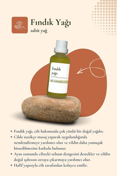 sabunal Hazelnut Oil 50 ml - Natural Cold Pressed Oil