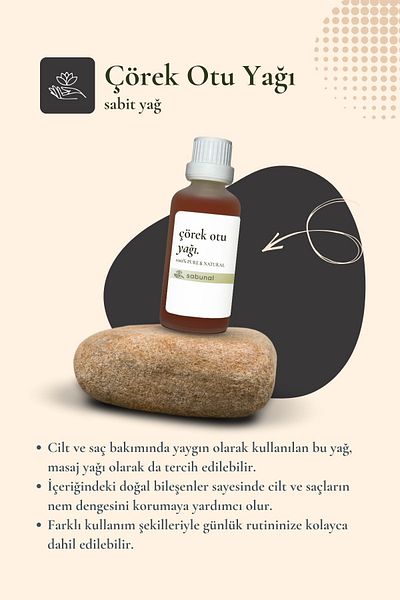 sabunal Black Cumin Oil 50 ml - Cold Pressed Natural Care Oil