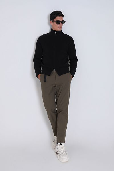 Lufian Men's Black Road Cardigan