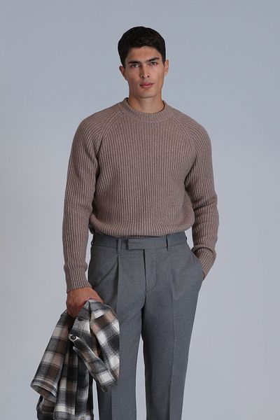 Lufian Men's Mink Sweater - Terra