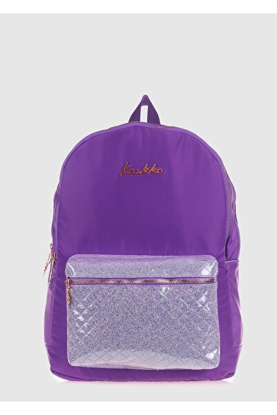 KAUKKO Bright Mor Kapitone Okul Ve Günlük Sırt Çantası - Kız Çocuk