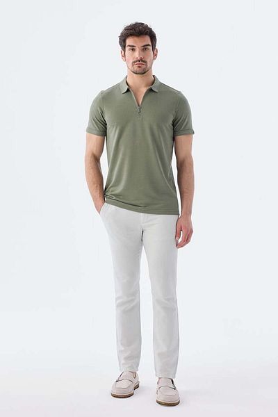 Jakamen Μπλουζάκι με πόλο γιακά με φερμουάρ Mold Green