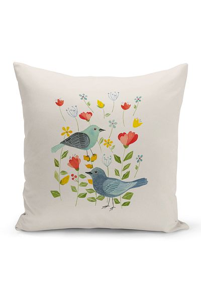 Bertille Home Flower Spring Series Κάλυμμα μαξιλαριού με ψηφιακή εκτύπωση διπλής όψης (Άνοιξη)
