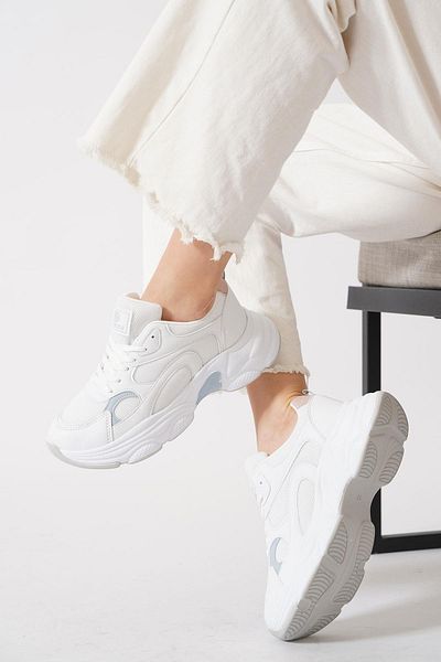 Moda Pie Pantofi sport pentru femei Stepra Anorak Bound Alb Albastru Pudra