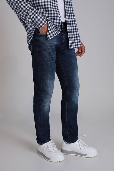 Lufian Cedric Smart Jean - Pantaloni albaștri slim fit pentru bărbați