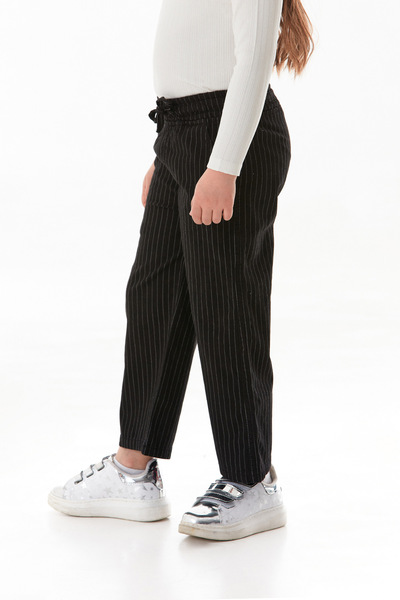 Fulla Moda Κοριτσίστικο παντελόνι με ριγέ ελαστική μέση