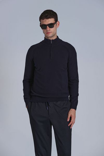 Lufian Ανδρικό πουλόβερ Stavan Navy Blue
