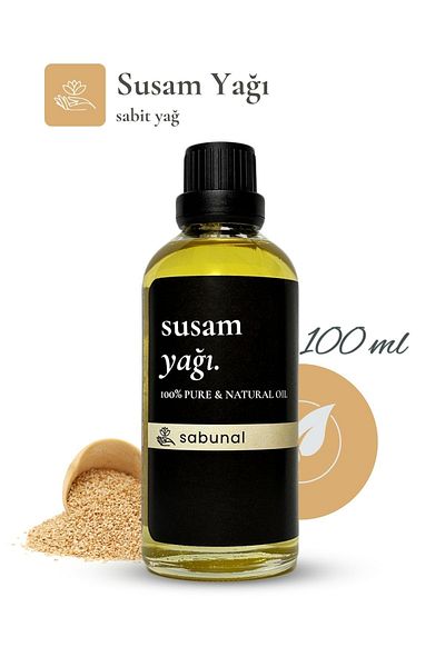 sabunal Sesame Oil 100 ml - Natural Oil Suitable for Skin and Hair Care