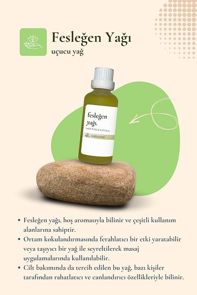 sabunal Basil Oil 50 ml - Skin Care Oil