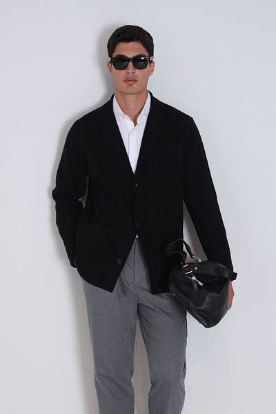 Lufian Shay Men's Cardigan Black