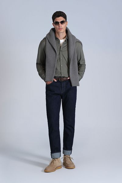 Lufian Grant Smart Jean - Pantaloni albaștri slim fit pentru bărbați