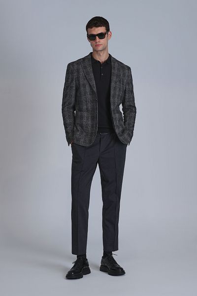 Lufian Mani Sports Men's Blazer Jacket Slim Fit Dark Gray