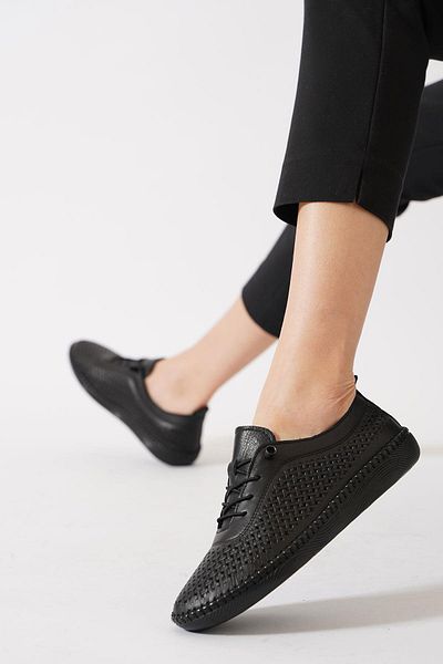 Moda Pie Дамски обувки Metade LazSole Sewn от естествена кожа, черни