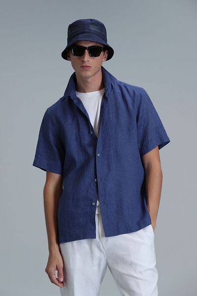 Lufian Bert Barbati - Cămașă Saks Colorful Basic Comfort Fit