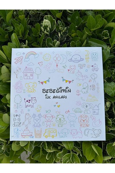 BEBİSBOOK ذكريات طفلي الأولى - مذكرات الحمل - أجندة الطفل - كتاب ذكريات الطفل - مذكرات الطفل