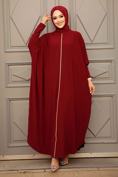 Neva Style - Hijab Burgundy Ferace 1772br