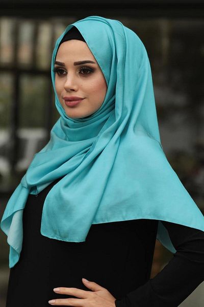 Neva Style Şal turcoaz aspect mătase 7501tr