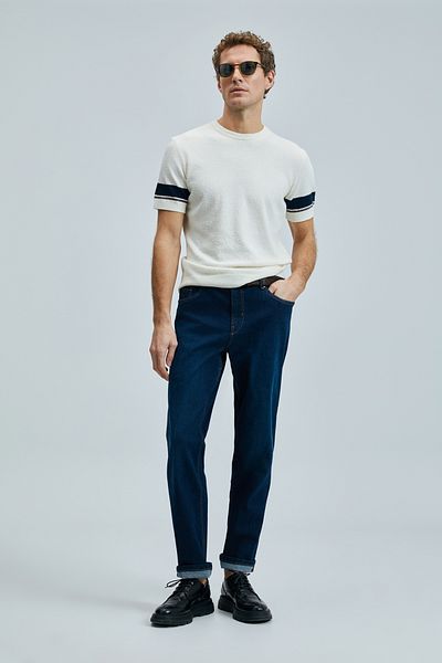 Lufian Ted Men's Cotton Sweater Off White