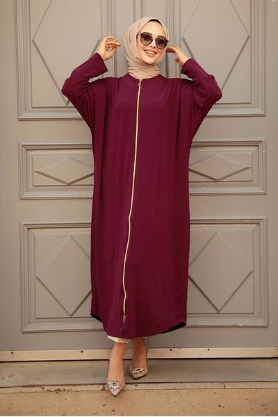 Neva Style - Plum Hijab Ferace 1772mu