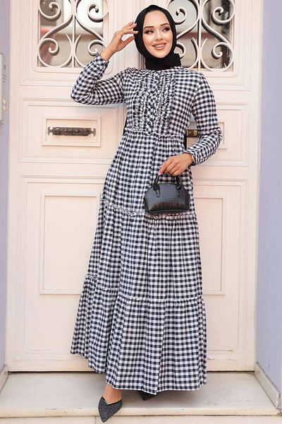 Neva Style Φόρεμα Navy Blue Hijab 2702l