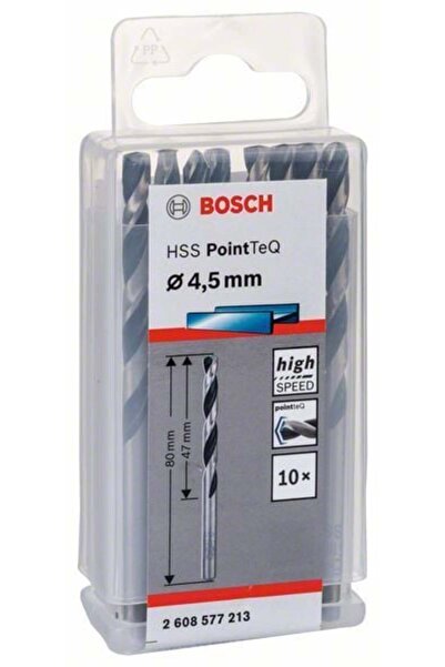 Bosch HSS PointTeQ Matkap Uç Metal 4.5x47x80mm 10 Parça