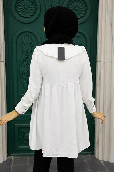 Neva Style طوق الطفل إكرو حجاب تونيك 556e