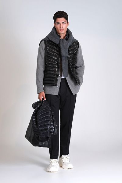 Lufian Axel Goose Feather Men's Vest Black