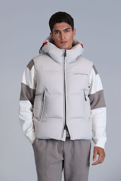 Lufian Men's Vest - Emir Goose Feather Stone Detailed