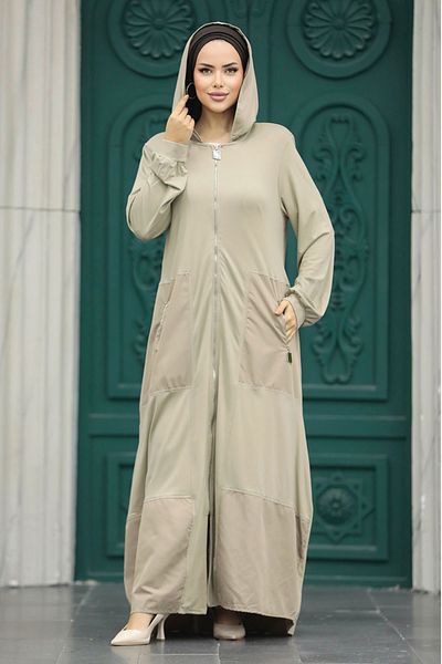 Neva Style Hooded Mink Hijab Ferace 20130V