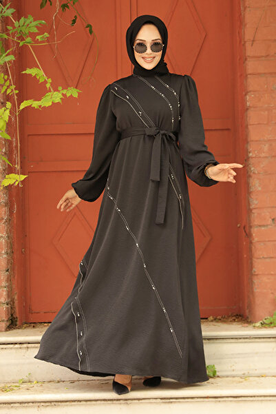 Neva Style Black Hijab Dress 342600 S