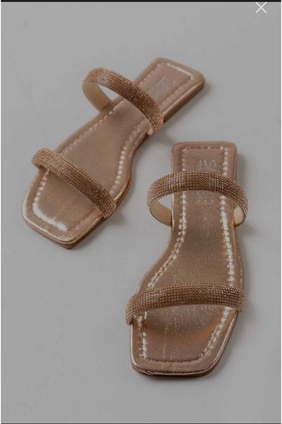 PLN SHOES Talpă confortabilă pentru femei, trandafir, talpă ortopedică, 5 mm, cu burete, două pietre, papuci de rochie de seară