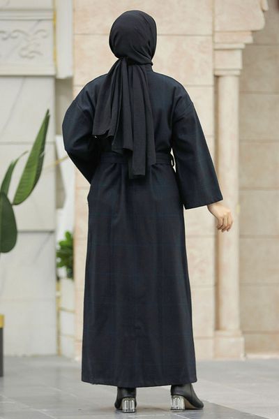 Neva Style Șapcă cu ștampilă pentru hijab, în carouri, albastru închis, 5945kl