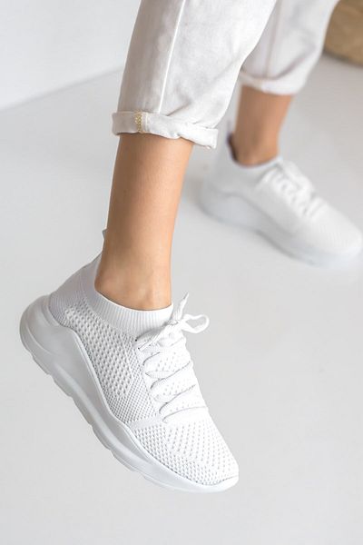 İmerShoes Casual Women's Knitwear Sneaker Lace-Up Socks Bracelet Detailed Sports Shoes 017