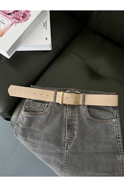 coaksco Large Tumbled Buckle Women's Belt , Pants Belt , Dress Belt , Coat Belt , Shirt Belt